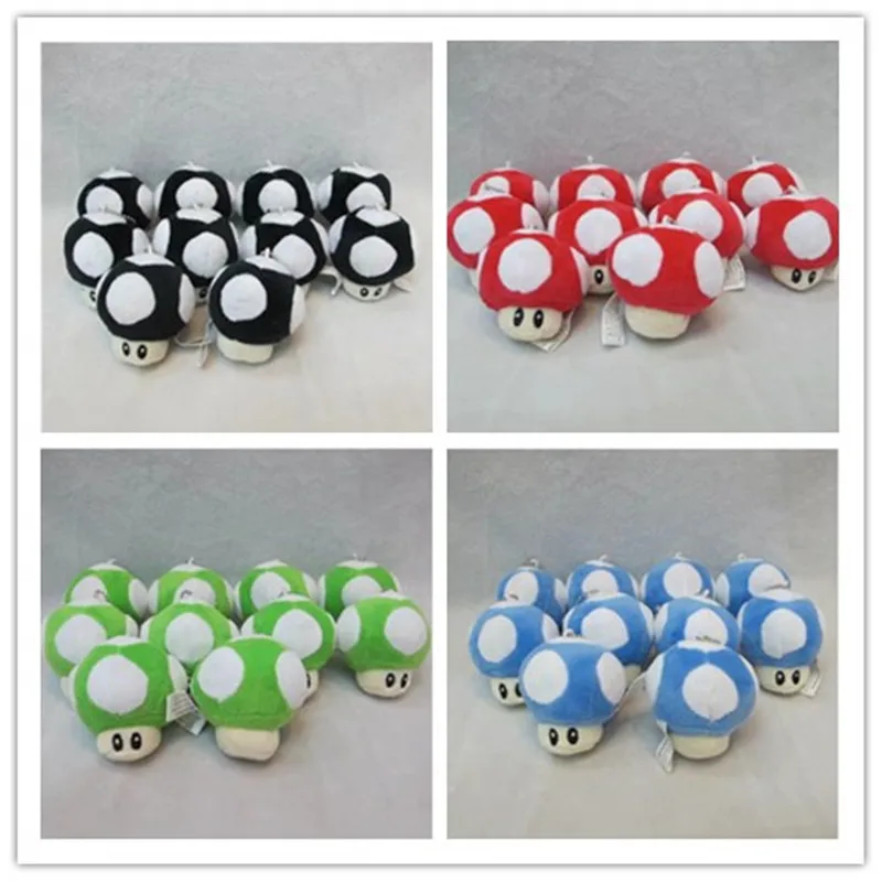 

Diffuse Dynamic Square Anime Super Mario Red And Blue Mushroom Plush Doll Muppet Bead Necklace Pendant Small Ornaments