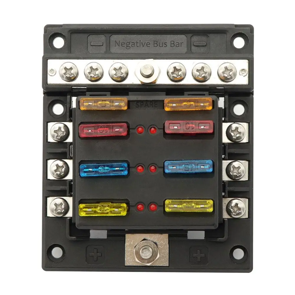 6 Way Blade Fuse Box Block Holder With LED Indicator For Car Truck Ship Accessories | Автомобили и мотоциклы