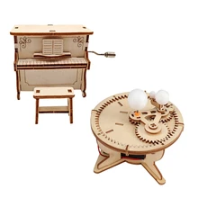 2 шт. Пособия по астрономии подарки Защита от солнца земля Луна планета солнечной Системы модель магазины и магазины типа "сделай сам" музыкальная шкатулка игра головоломки для резки ремесла Наборы малыш науки Geog