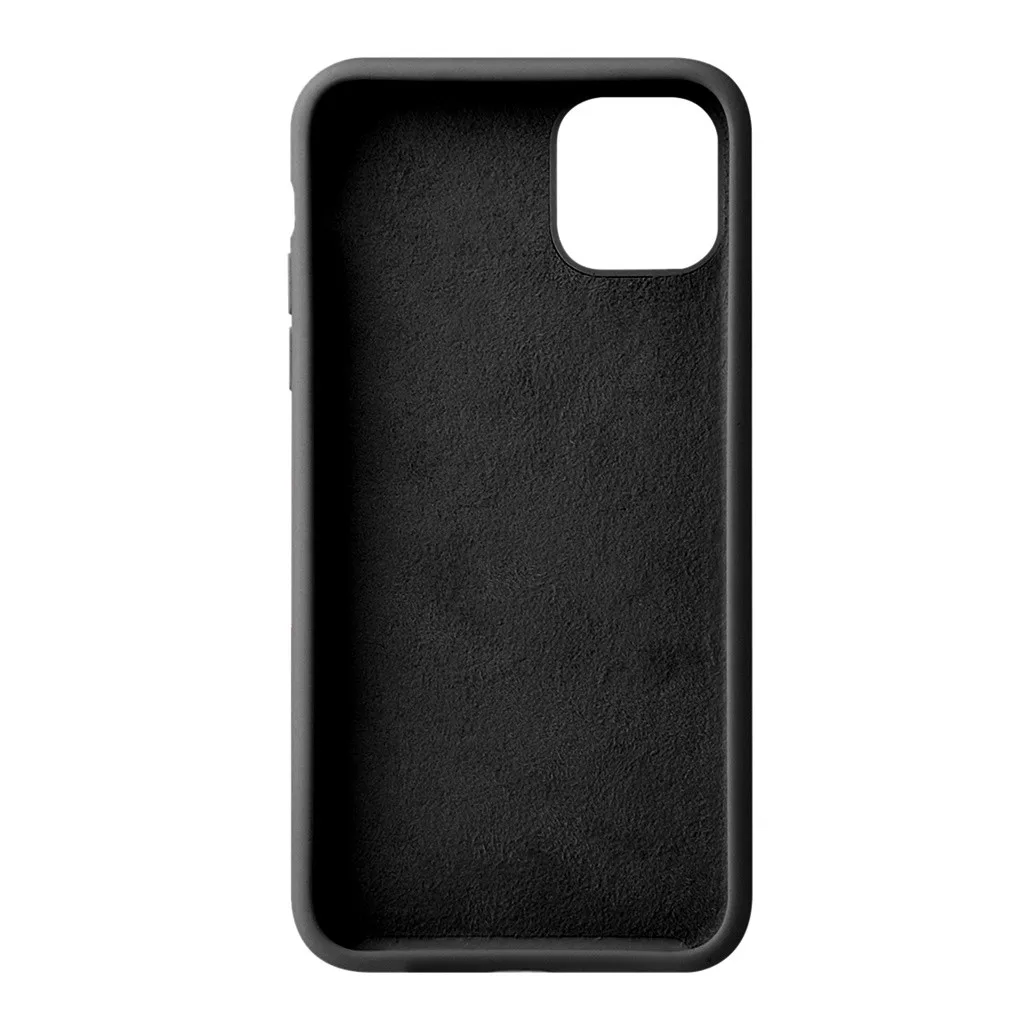 Силиконовый чехол для IPhone 11, чехол для IPhone 11 Pro 11 Pro Max, элегантный толстый противоударный, полная защита кожи Покрытие оболочки 19Sep - Цвет: Black