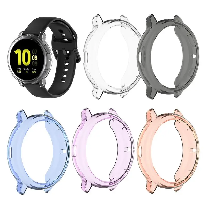 Бесплатная доставка Мягкий защитный чехол из ТПУ кожаный для Samsung Galaxy Watch Active 2 44