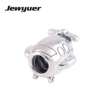 Memnon fine jewelry Airplane charms Guaranteed 925 sterling Silver Threaded beads fit bracelet Diy Jewelry wholesale BE071