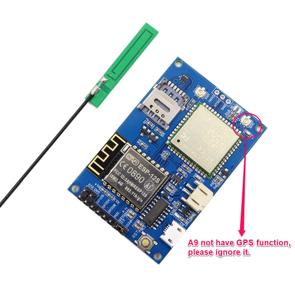 Elecrow ESP8266 ESP-12S A9 GSM GPRS IOT узел модуль IOT макетная плата с все в одном WiFi с GSM GPRS антенна