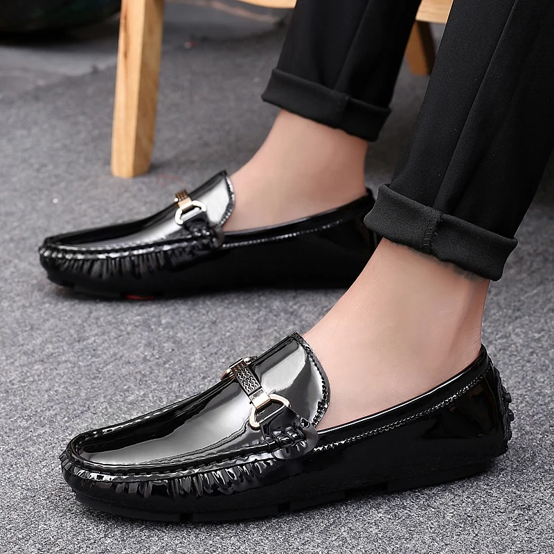 

big size 48 Leather Formal Dress Men Shoes Slip on Alligator Pattern Casual Loafers For Male business wedding party shoes L4
