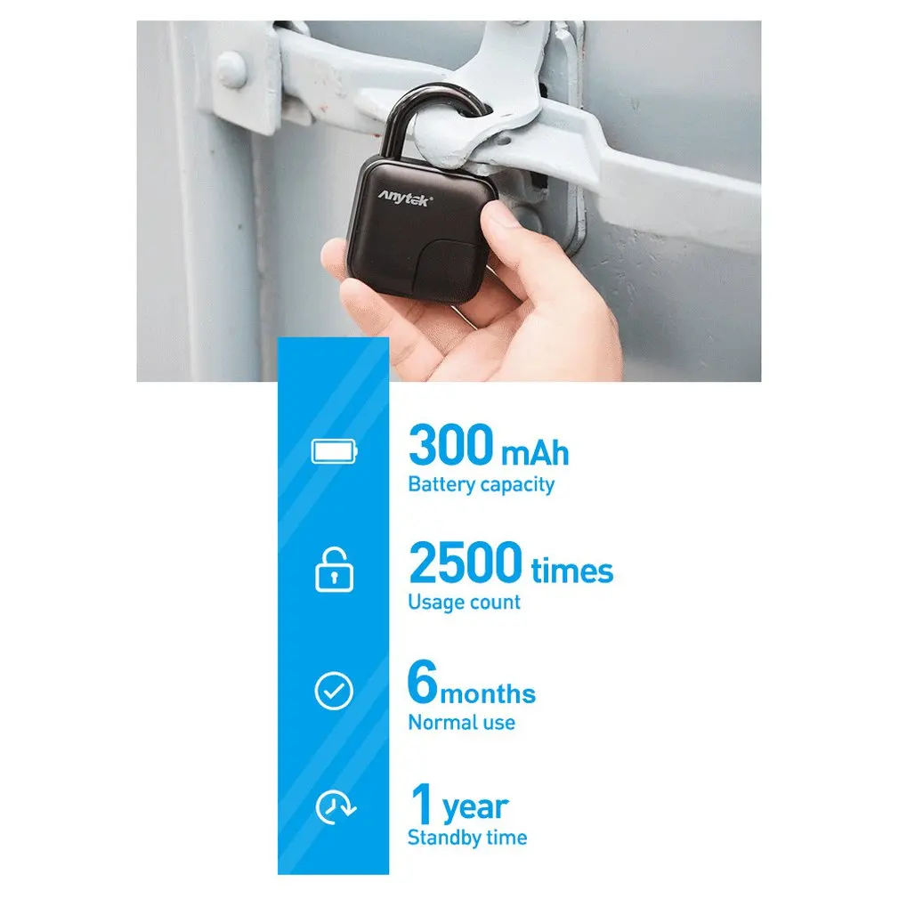 L3 Смарт ключа RFID сканер отпечатков пальцев USB Перезаряжаемые Противоугонная