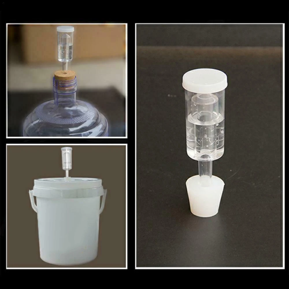 

New 1Pc Beer Durable Cylinder Fermenter Airlock One Way Exhaust Water Sealed Check Valve Wine Fermentation Beer Making Brewing