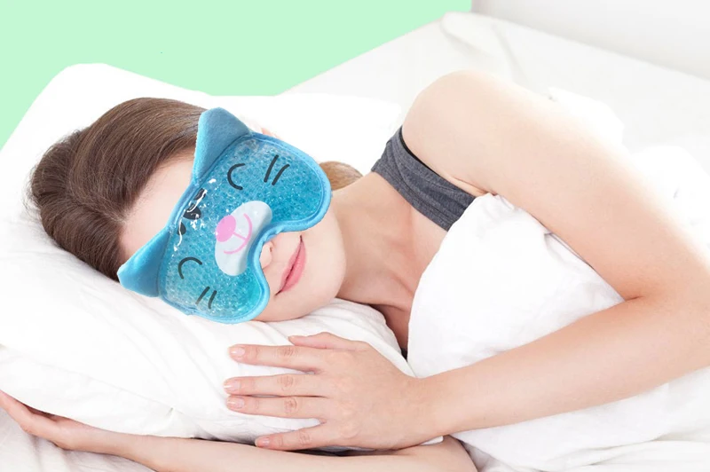 Новая гелевая маска для глаз бусины многоразового использования для горячей холодной терапии Успокаивающая Расслабляющая красота гель маска для глаз Спящая ледяная маска для сна