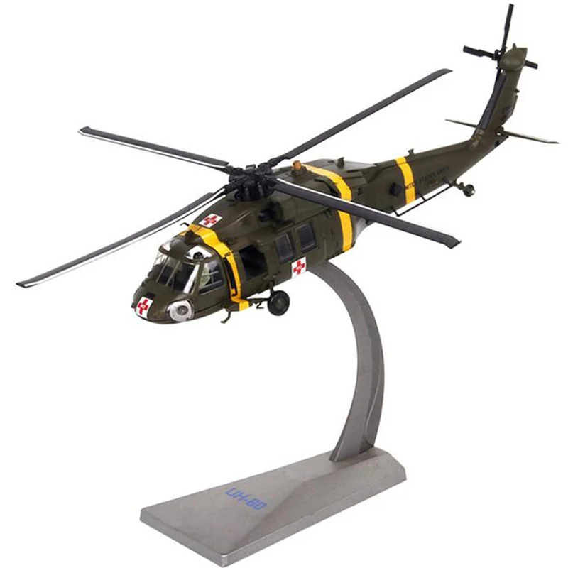 Коллекция 1: 72 Масштаб черный ястреб UH-60 модель вертолета истребитель Литой Сплав Американский военный самолет дисплей для детей и взрослых