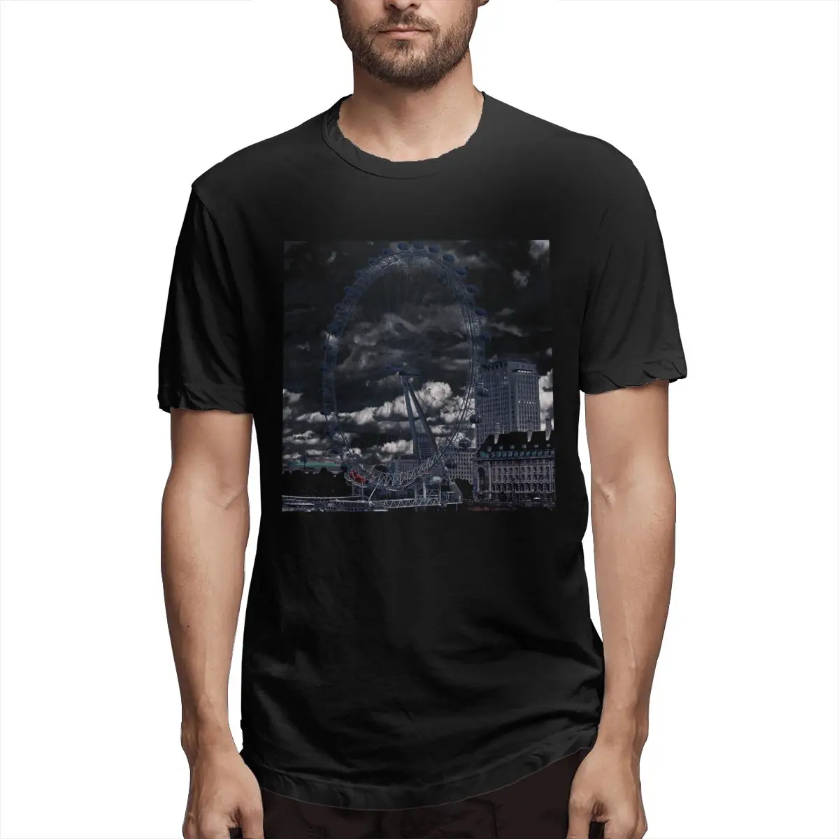 NOISYDESIGNS Men's T-shirts 2019 London Eye Printed Short Sleeve Tshirts Summer Tops Tees Casual Boys Cotton Camiseta Masculina NOISYDESIGNS Men's T-shirts 2019 London Eye Printed Short Sleeve Tshirts Summer Tops Tees Casual Boys Cotton Camiseta Masculina
