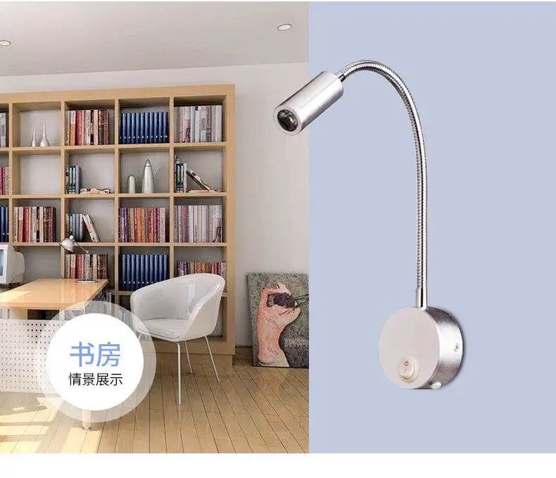Plugue com Fio Conduziu a Luz da Parede Lâmpada de Iluminação para o Quarto Banheiro com Plugue Flexível Gooseneck Arandela Leitura Wj914 3w 9 iluminação para o quarto leitura banheiro com plugue wj914