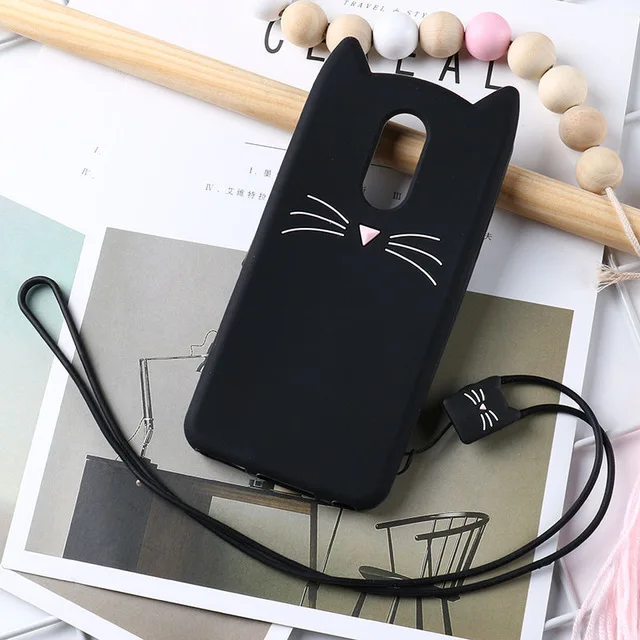 Мягкий чехол из ТПУ с 3D кошачьими ушками для Xiao mi Red mi Note 7 6 5 4A 4X3 A2 5A 6A mi 8 Lite 9 Se чехол для Iphone 11 Pro Max силиконовый чехол s - Цвет: Black