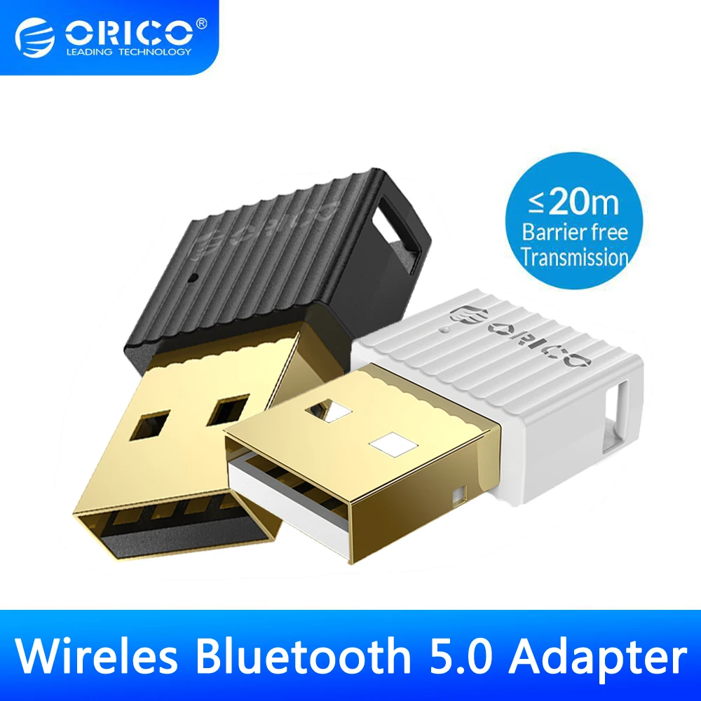 ORICO-Adaptador USB Dongle Bluetooth 5,0 para PC, altavoz de ordenador, ratón inalámbrico, teclado, receptor de Audio y música, transmisor