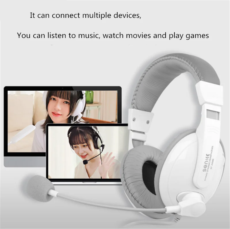 Gaming Headset Common Gamer Headphones Surround Sound Stereo Wired Earphones USB Microphone for PC Gamer Computer Mobile Phone