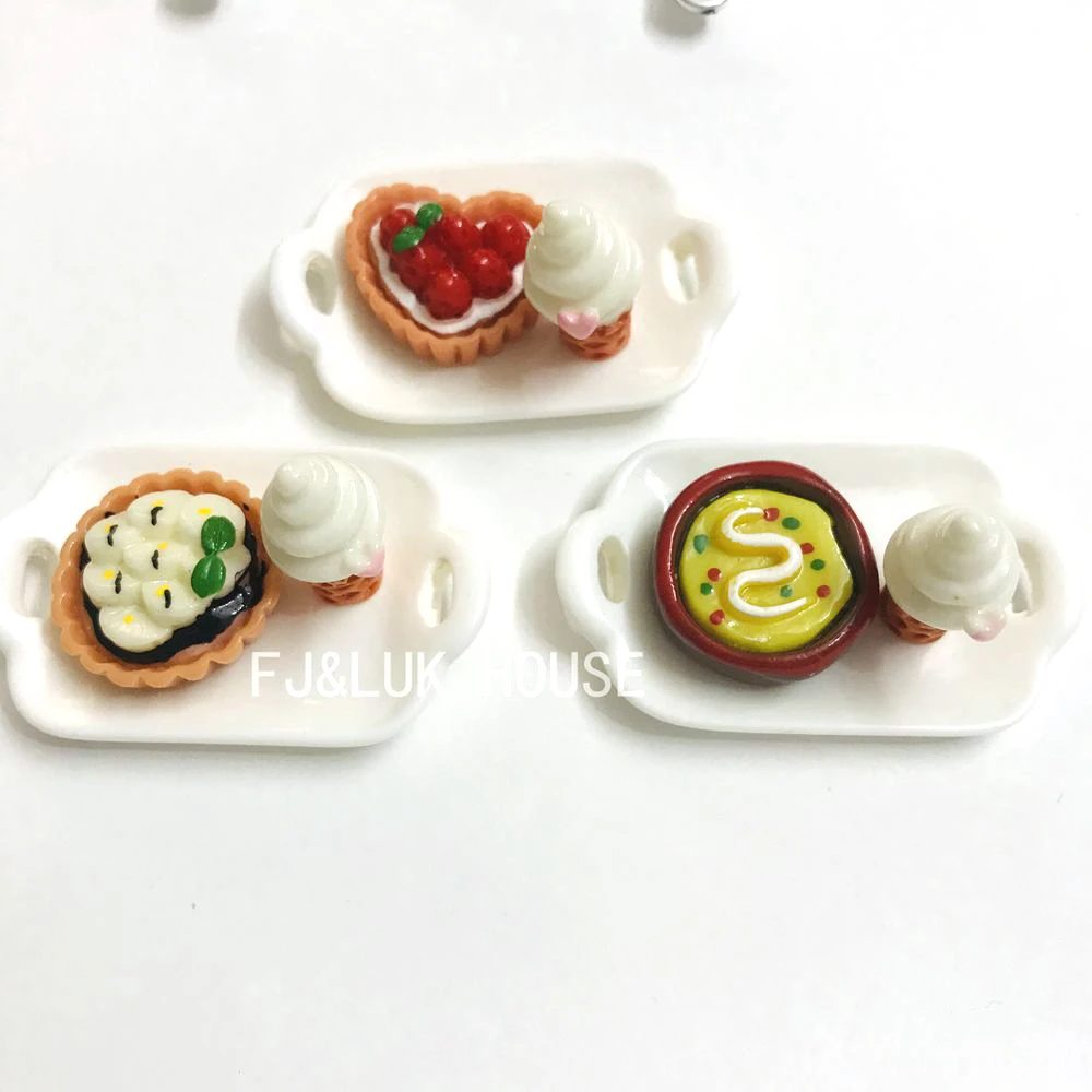 1/6 Scale Mini Pretend Food Toys Miniature Dollhouse Bread Cupcake Toast Bakery Shop for Blyth Barbies BJD Doll House Kitchen 5