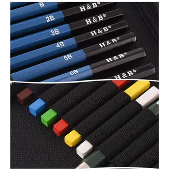 

Sketch Pencil Set Painting Tool Set Sketch Pencil Artist Stationery Graffiti Crafts Drawing Art Supplies Student 51pcs