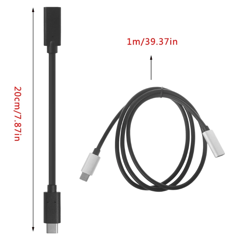 USB 3,1 type C Мужской и женский разъем удлинитель Кабель-адаптер для Macbook Pro