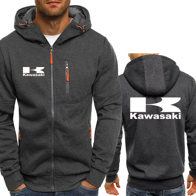 Зимнее пальто Kawasaki Логотип мото мужские повседневные толстые теплые толстовки хлопковая куртка мотогонок толстовки T H