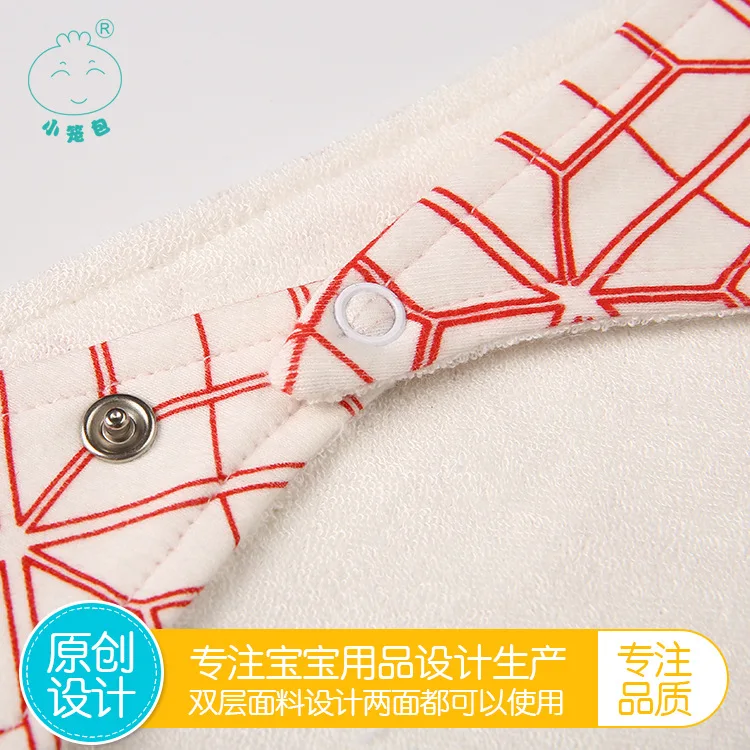 

Three Pieces-Infant Baby Water-Absorbing Triangular Binder Pure Cotton Gauze No Fluorescence Agent Cartoon Bib Bibs