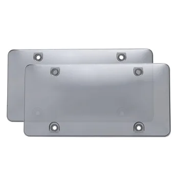 

New 2pcs License Plate Cover Easy to Install Durable License Plate Protection
