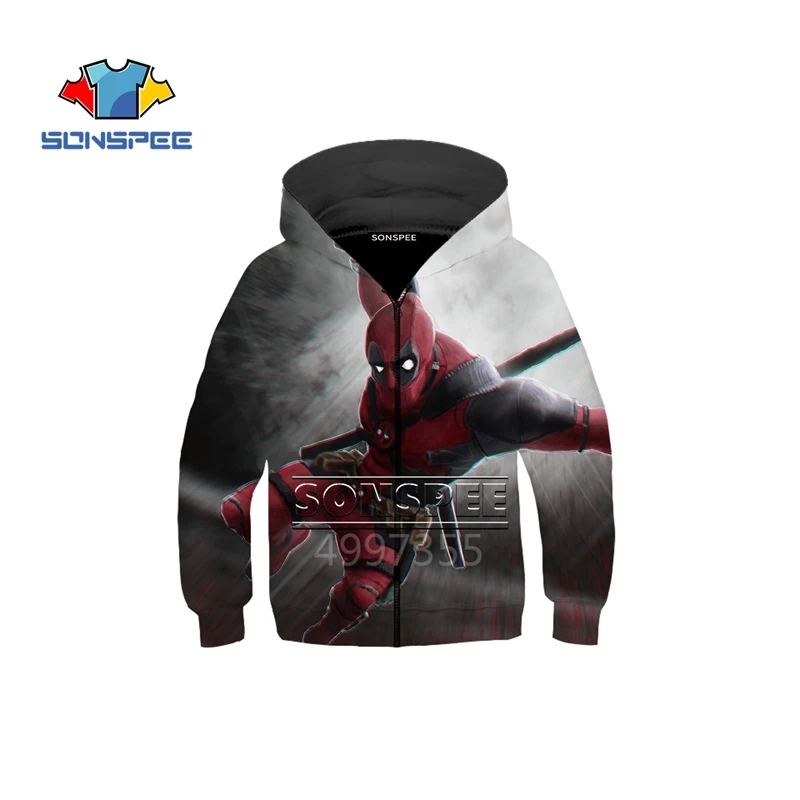 SONSPEE/толстовка с 3D принтом Дэдпул супергероев Marvel 2; повседневные толстовки для мальчиков и девочек-подростков; уличная толстовка с капюшоном; забавная одежда; Z13 - Цвет: 14