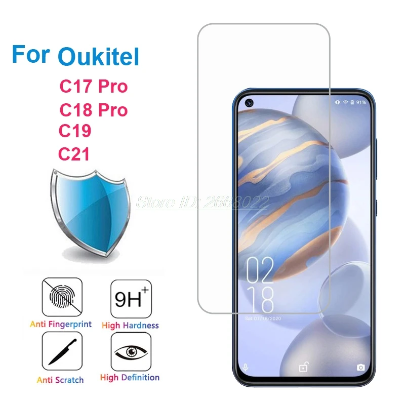 Защитное стекло для Oukitel C21 закаленное 9D 3-1 шт. Cristal C 21 6 4 дюйма | Мобильные телефоны