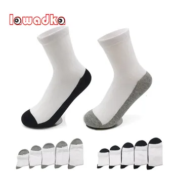 

lawadka 5Pairs/set Children's Socks Casual Sport School Socks for Teens White Black Kids Boy Girl Sock High Quality for 3-15Year