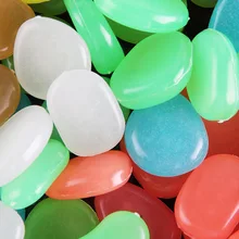 1 кг садовый декор светящиеся камни Светящиеся в темноте декоративная галька для открытого аквариума украшение галечные камни аквариум смешанные цвета