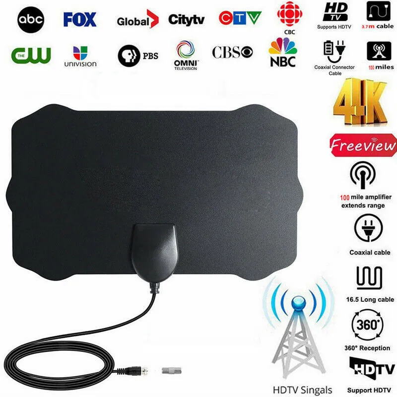 350 миля диапазонная антенна ТВ цифровой HD Skywire Antena цифровой HD tv 1080p Крытый