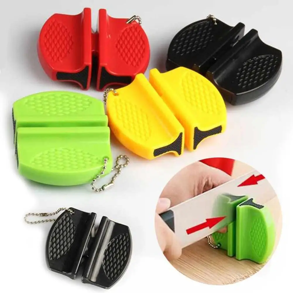 

Mini Ceramic Rod Tungsten Steel Portable Outdoor Kitchen Knife Sharpener Sharpening Double Whetstone