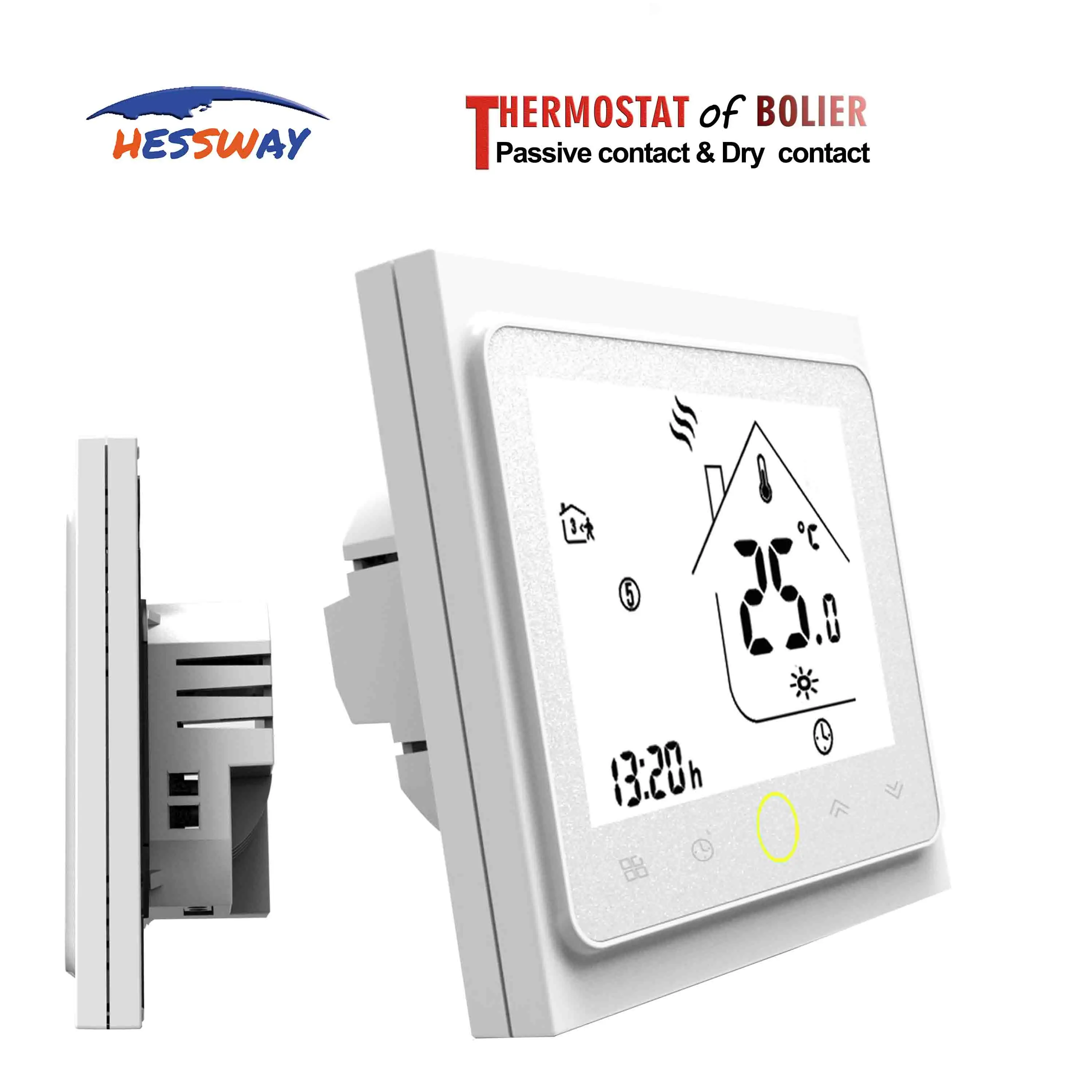 

Programmable gas boiler Drycontact thermostat for floor heating