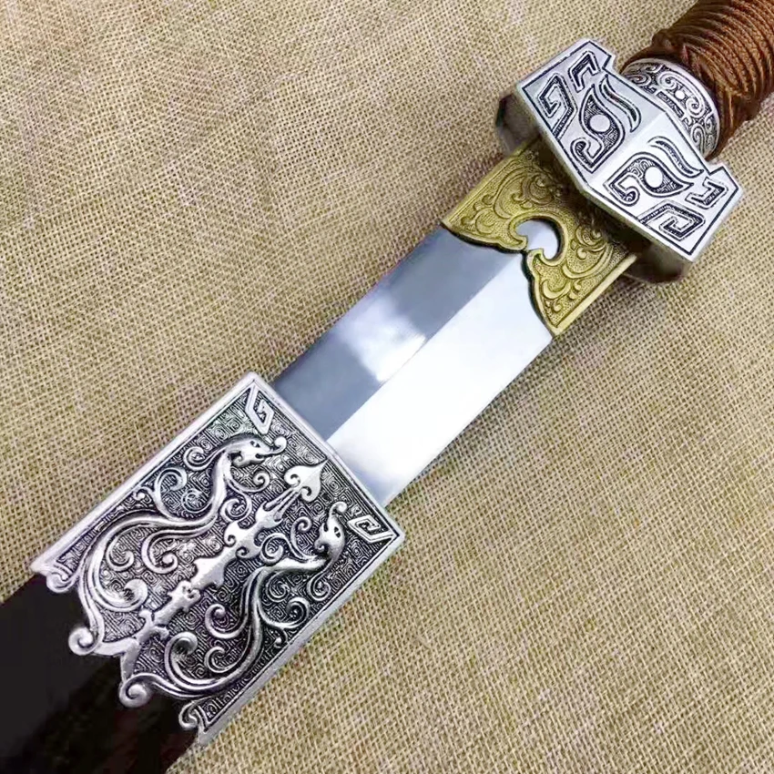 Authentic han Dynasty style Wushu Sword Chinese saber temper folded steel Blade Jian | Дом и сад