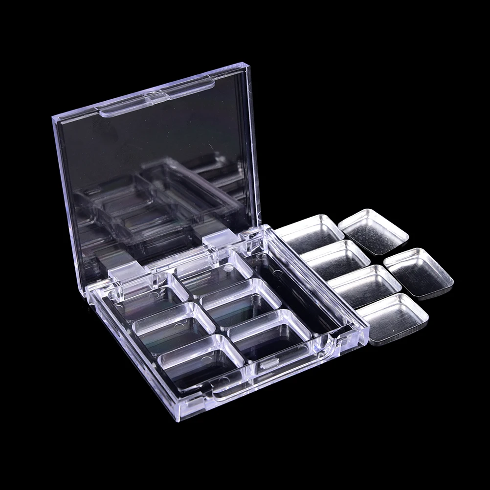 Cosmetic Case 1Pc 6Pcs Palettes Empty 6 Square Grid Eyeshadow Lipstick Powder Box Case Cosmetic Packing Palette eye shadow plate
