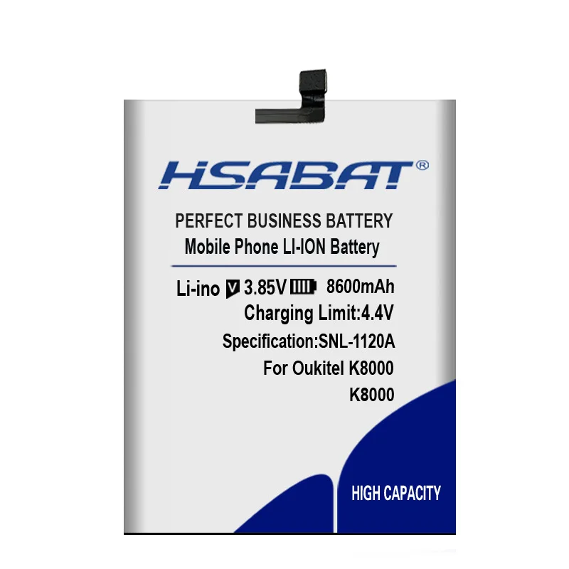 HSABAT 0 Cycle 8600mAh Battery for Oukitel K8000 High Quality Mobile Phone Replacement Accumulator