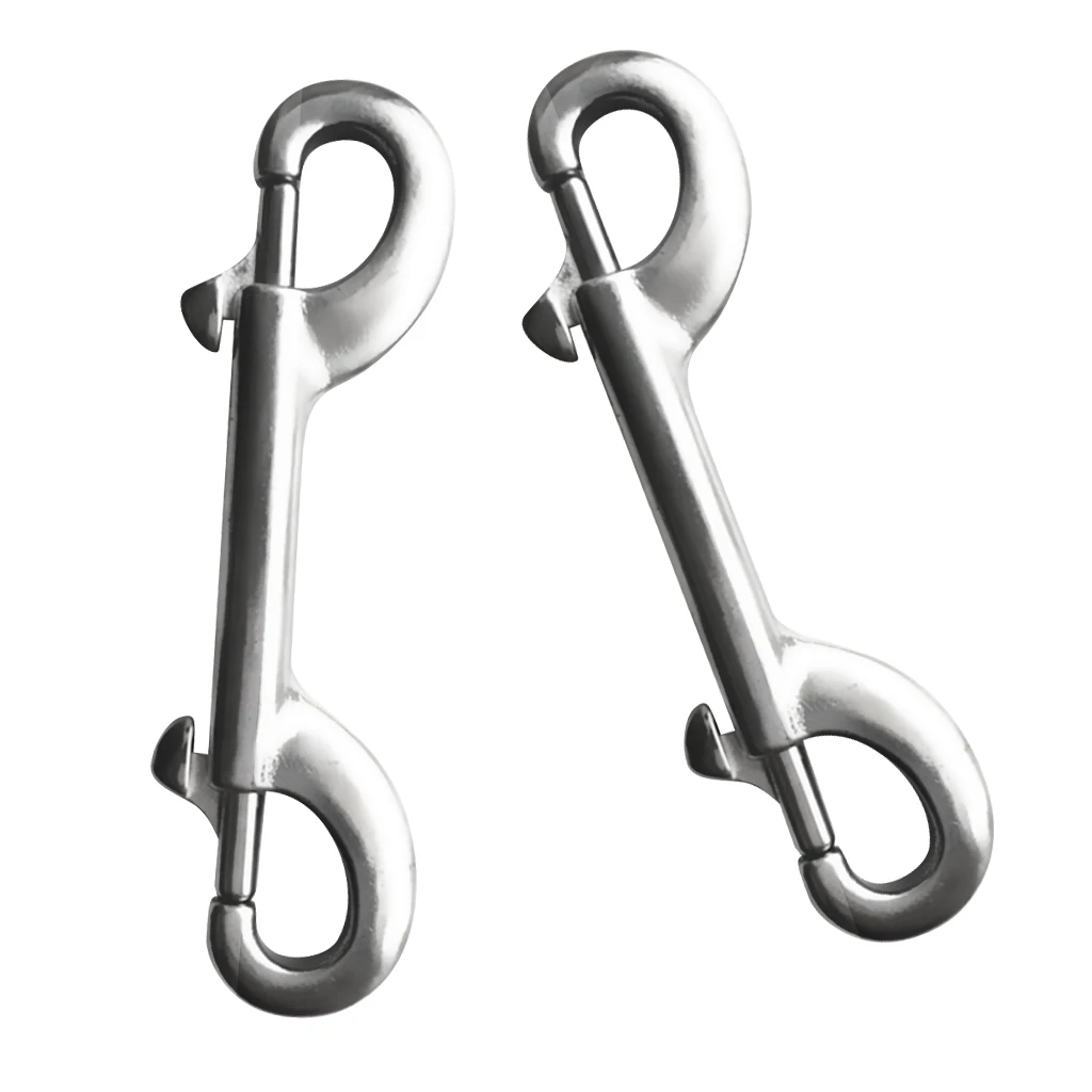 4pcs Stainless Steel Double Ended Bolt Snaps Trigger Hooks Dog Clips Stainless Steel Diving Clip 