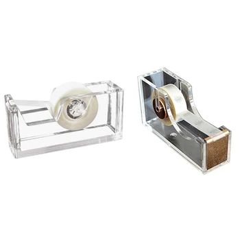 

2 Pcs Tape Dispenser 1Inch Core Classy Elegant and Modern Design Desk Accessory-Rose Gold & Gold