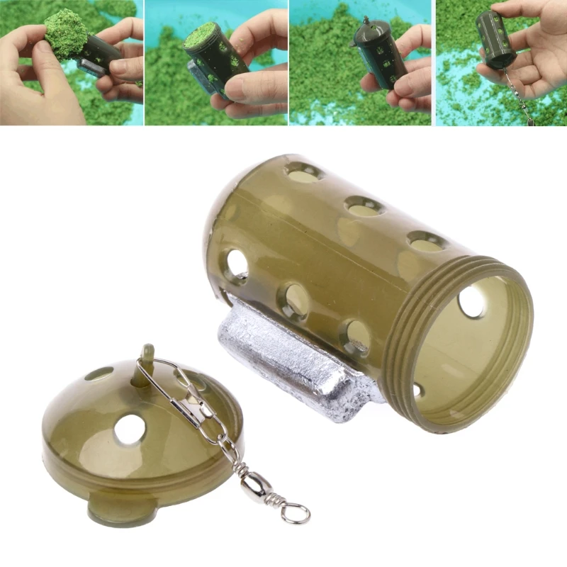 Details about   Carp Fishing  Cylinder Basket feeder  Cage Bait Fishing Tackle 60 grams 
