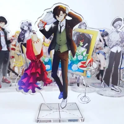 Аниме бродячие собаки keychian Edogawa Ranpo дазай Осаму Nakajima Atsushi милый веселый мультфильм акриловое кольцо для ключей персонализированные ювелирные изделия подарок - Color: 7