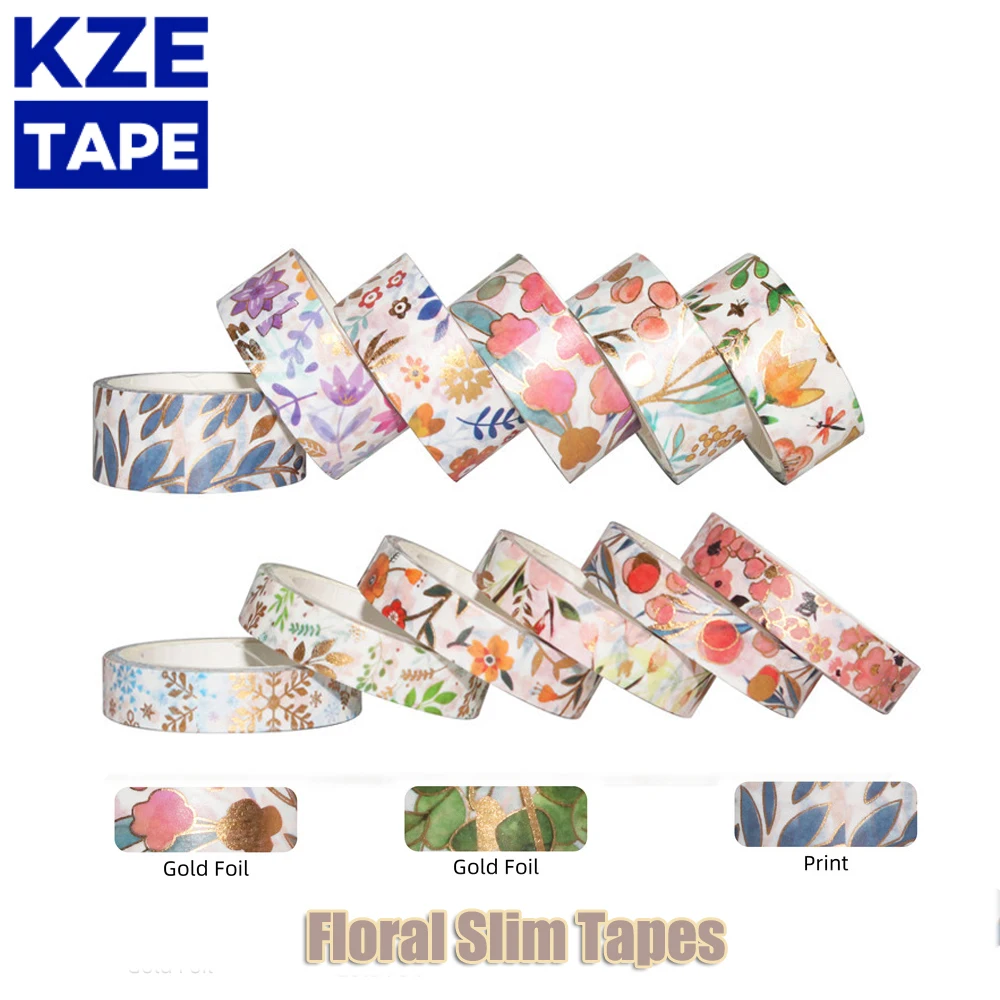 Washi Masking 18rolls color Tape Set Gold Foil Print Decorative Tapes for Arts DIY Crafts Bullet Journals Planners Scrapbook | Компьютеры