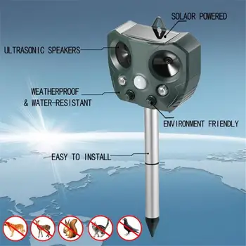 

Ultrasonic Solar Bird Repellent Mouse Repellent Mosquito Killer Infrared Automatic Induction Adjustment For Yard Garden Supplies