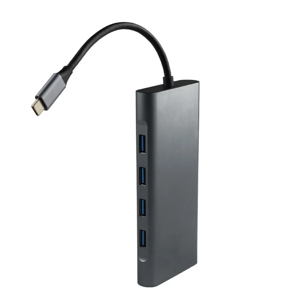 Тип c-двойной HDMI+ RJ45+ VGA Тип c-2 hdmi pd sd tf Аудио VGA USB3.0 адаптер для портативного компьютера ноутбука Тип C концентратор# E30