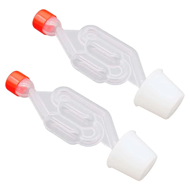 Homebrew Airlock Kit S Type Twin Bubble Airlock and Silicone Carboy Bung For Wine Making and Beer Making Kombucha Pack of 2