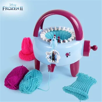 

Disney Frozen 2 Plastic Needle Sewing Tools DIY Hand Knitting Machine Weaving Loom for Scarf Hat Children Pretend Play Toy X5097
