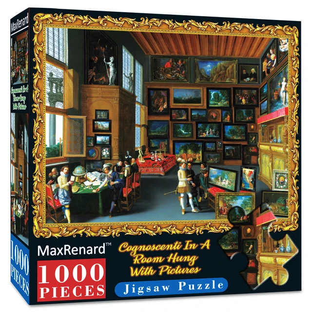 MaxRenard Puzzle 1000 Pieces Adult Puzzle Jigsaw 50*70cm Noble Deer Family Assembling Animal Photos Puzzles Toys for Adults Cognoscenti In Room