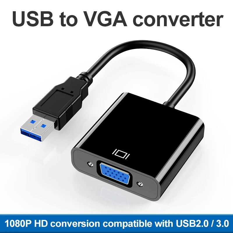 Адаптер с USB 3 0 на VGA преобразователь видео дисплея для Windows 7/8/8.1/10 ПК ноутбука