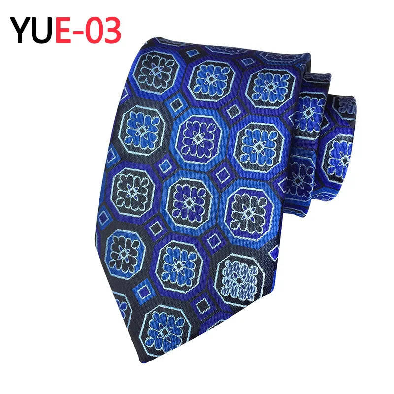 Necktie Мужской Жаккардовый клетчатый цветок Пейсли Свадебный Праздничный узкий галстук на шею из полиэстера 8 см Шелковый Цветочный деловой подарок галстук - Цвет: Necktie