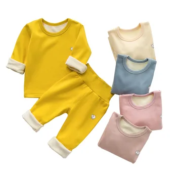 

2020 Autumn Baby Casual Tracksuit Children Boy Girl Cotton Fleece Jacket Pants 2Pcs/Sets Kids Leisure Sport Suit Infant Clothing