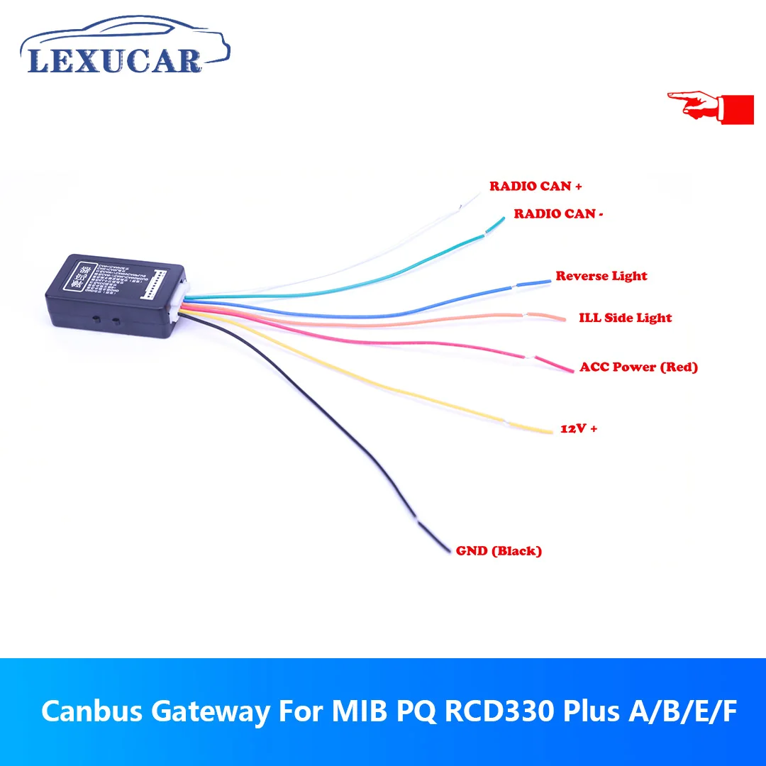

LEXUCAR Canbus Gateway Decoder Emulator Simulator For PQ MIB RCD330 Plus 187A/B/E/F FOR VW Golf Jetta MK5 MK6 Passat Touran