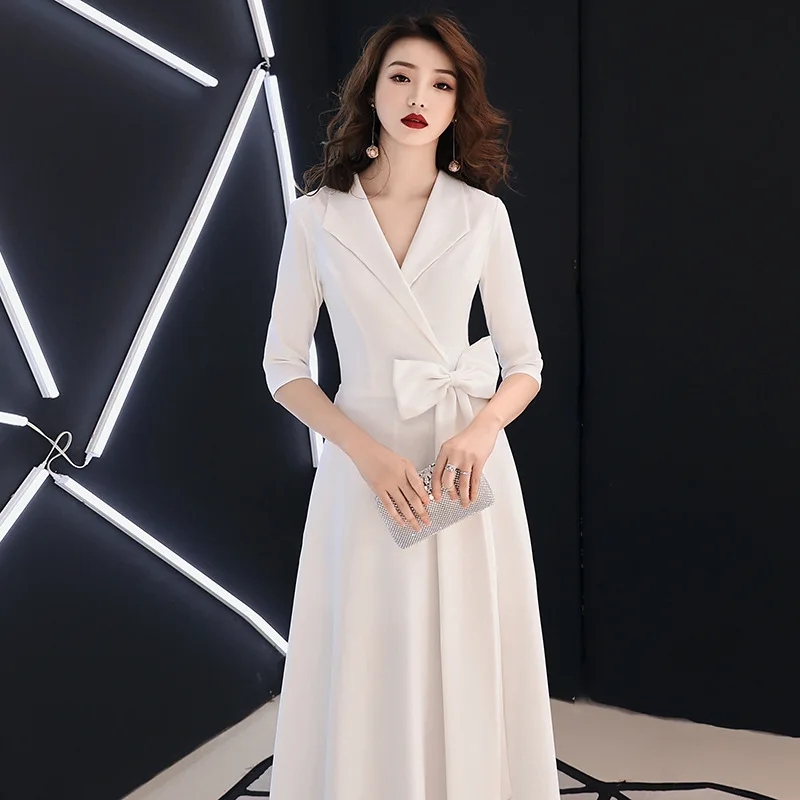 Темперамент Благородный V лацкане женщин Cheongsam вечернее платье пояс тощий китайский Платье Vestidos De Festa сексуальное Qipao