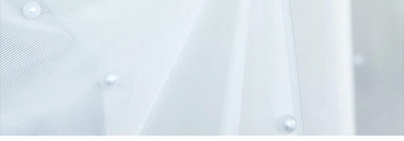 Luxury Pearl Embroidey Pure White Tulle Curtains for Bedroom Romantic Sheer for Living Room Window Screen Kitchen
