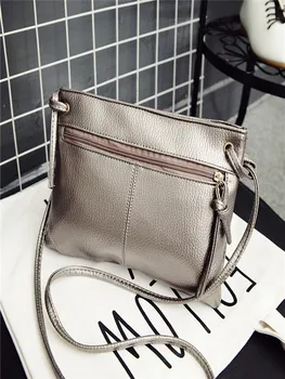 

Women Messenger Bags Woman Bag 2020 Famous Brands Women Fashion Solid Zipper Gold Shoulder Crossbody Phone beach Bag sac